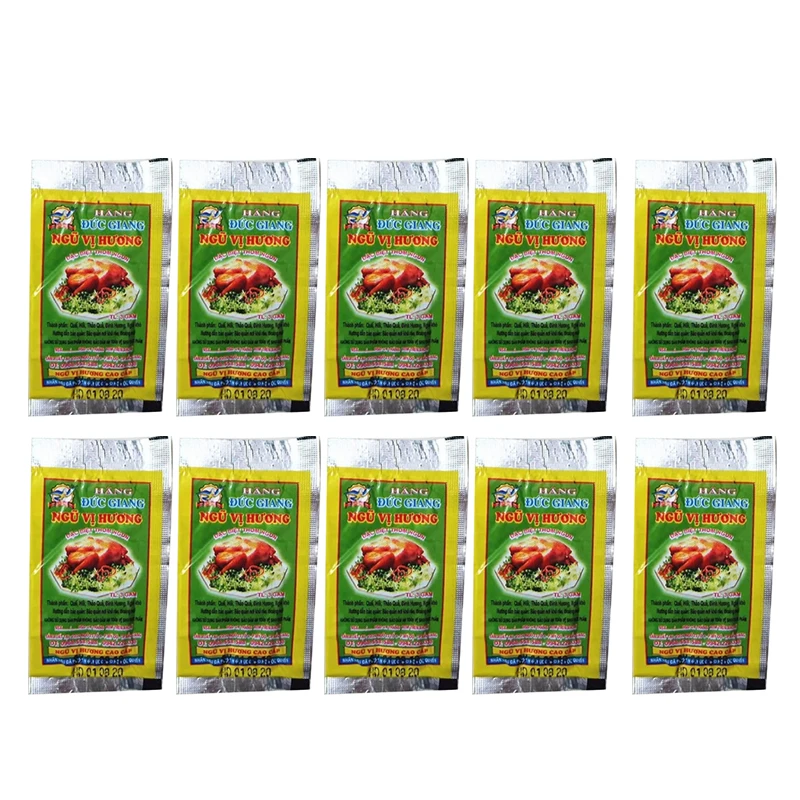 

BOT hang duc giang ngu vi huong 3g 10 goi Vietnam Traditional Five spice 10pcs