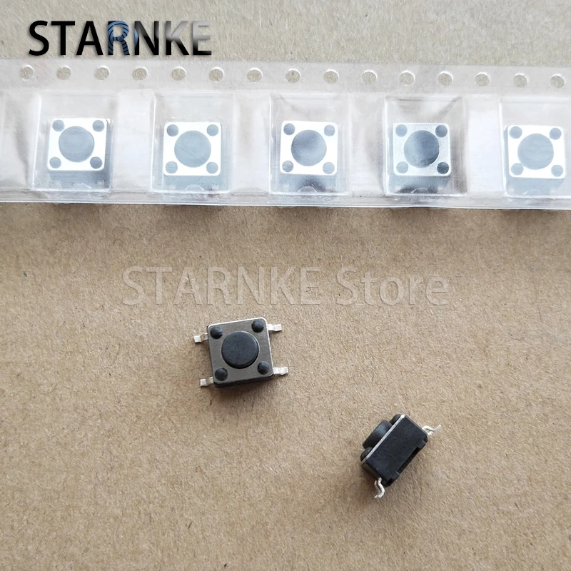 100PCS 6*6*4.5 SMD 4Pins Tactile Tact Switch 6X6X4.5MM Push Button Micro Switch Copper Feet