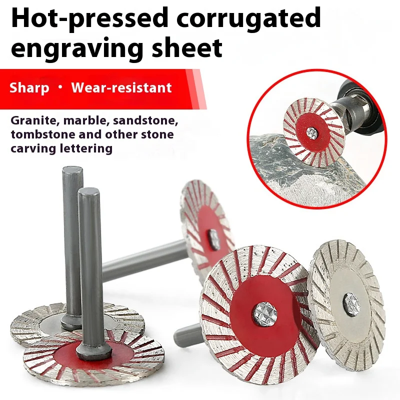 4cm Stone Carving Cutting Blade Stone Carving Lettering Electric Grinder Corrugated Dry Cutting Saw Blade With Handle