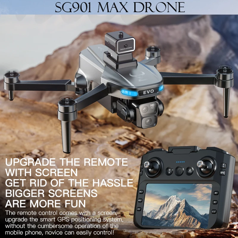 SG901 MAX Drone Professional 5G GPS Dron Aerial Photography HD Camera Obstacle Avoidance Screen control Quadcopter Toy for kids