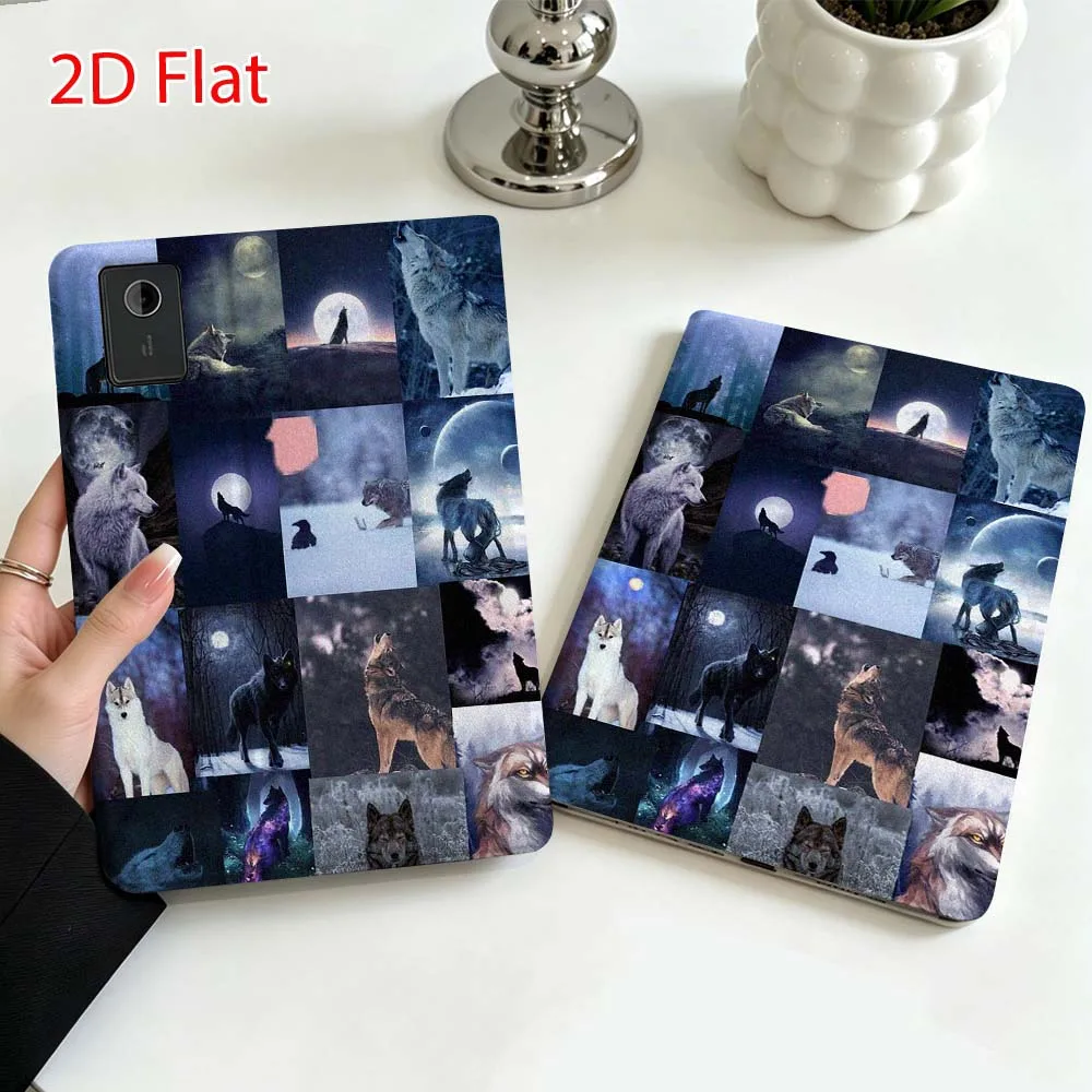 Wolf Art Pattern For Lenovo Xiaoxin Pad Pro Tab P12 P11 11 13 11.2 inch K11 Plus Pen Tray Tablet Case Soft