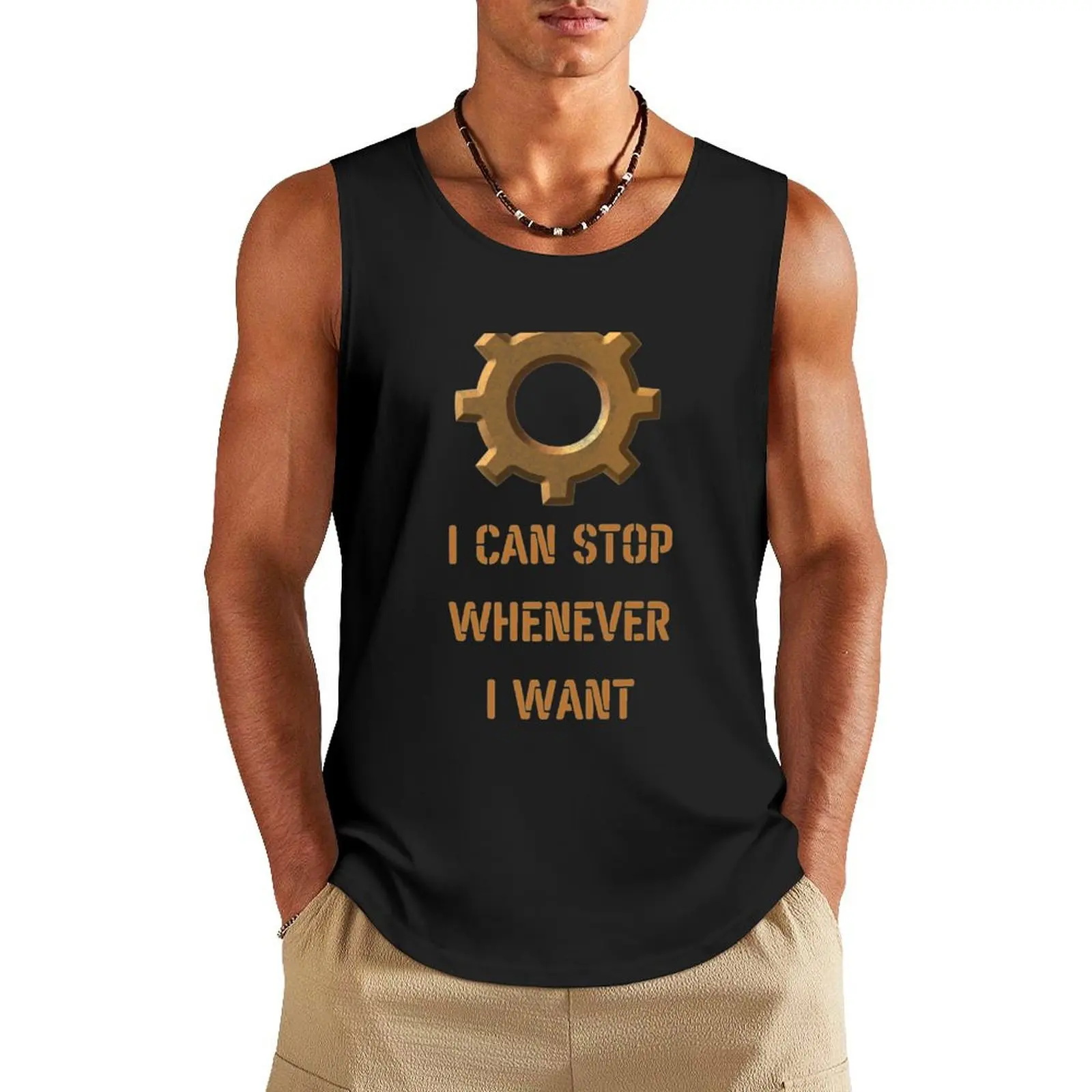 

Factorio I can stop whenever I want Tank Top quick-drying t-shirt Gym clothes t-shirt for men Men's summer t-shirt