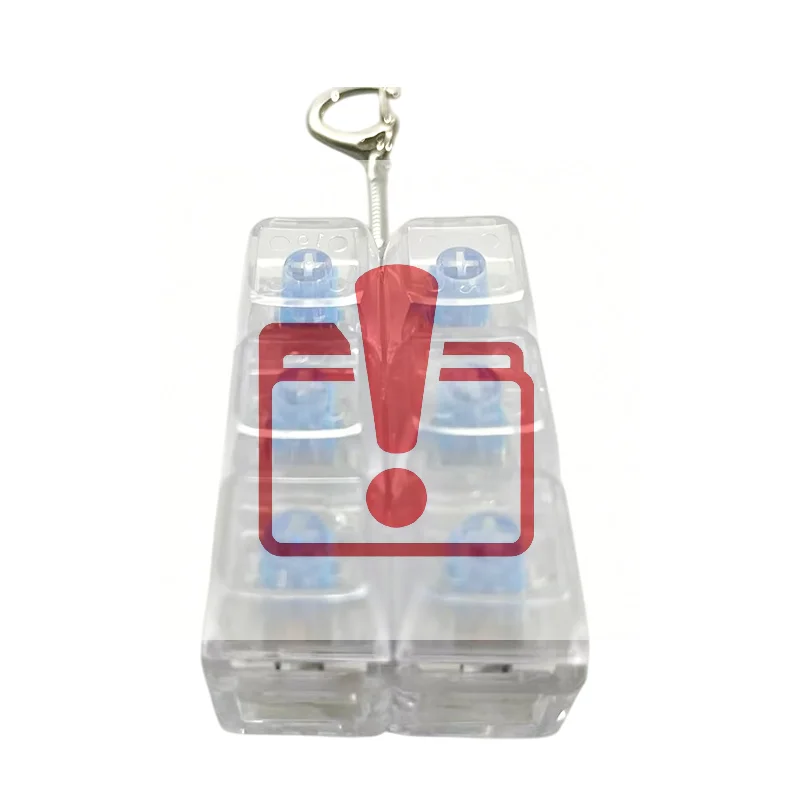 

6/4Keys Finger Button Anti-stress Toys Keychain Mechanical Keyboard Axis Tester Keycaps With LED Lights Finger Keyboard Caps Toy