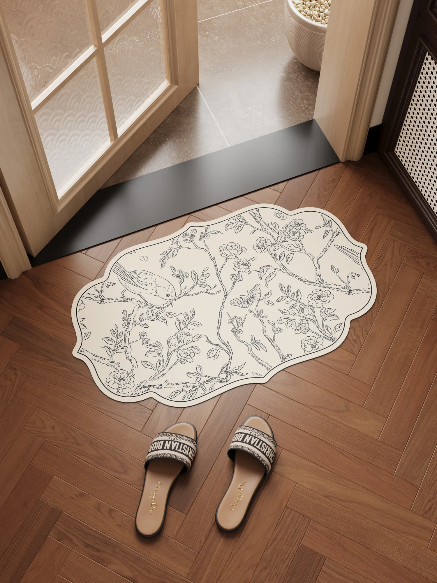 

Ley Silicon Dendroid Soft Pad Batoom Absorbent Anti-Slip Mat Toilet Entrance Floor Mat Qui Dry Absorbency