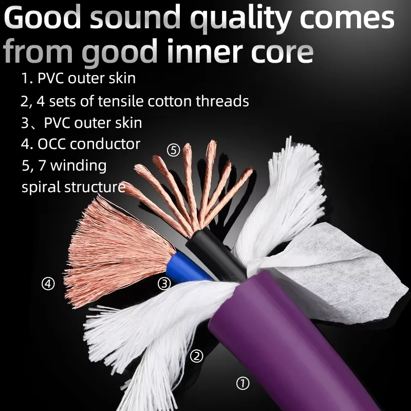 ATAUDIO مرحبا نهاية 7N OCC الأساسية مكبر للصوت مخصص السائبة المتكلم سلك Hifi مكبر صوت ستيريو كابل ربط كابل DIY بها بنفسك