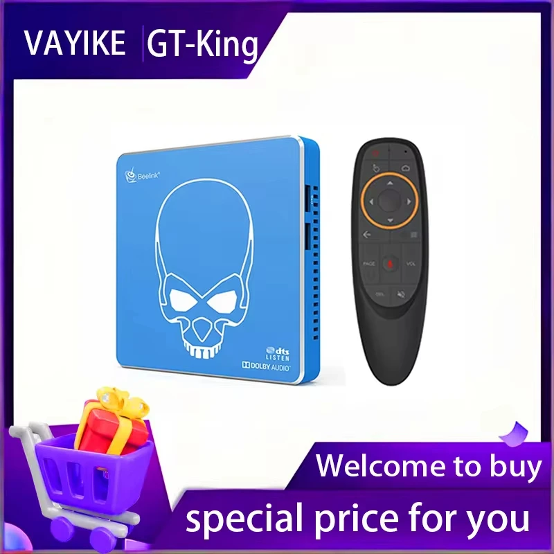 4GB+64GB GT-King Pro WiFi 6 Beelink TV Box STB Dolby Audio DTS Listen Set Top Box 4K UHD HDMI 3D Video Format Blue LED Display