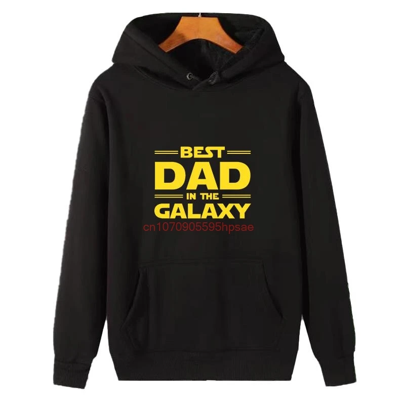 

Толстый свитер Best Dad In The Galaxy в стиле Харадзюку с графическим принтом, толстовка с капюшоном, хлопковая зимняя флисовая толстовка, мужская одежда