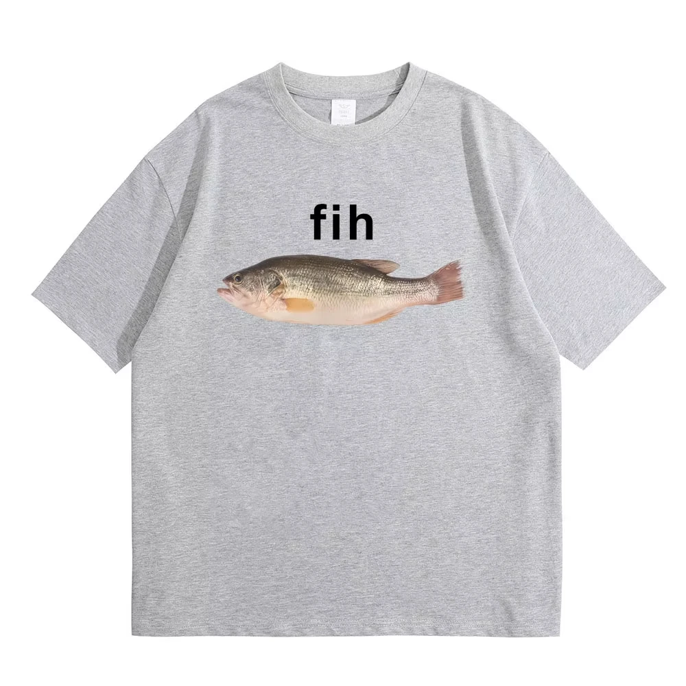 الصيف Fih الأسماك مضحك Vertebrata عشاق ميمي تي شيرت الرجال النساء عادية القطن Vintage قصيرة الأكمام التي شيرت الرجال فضفاض تي شيرت #2