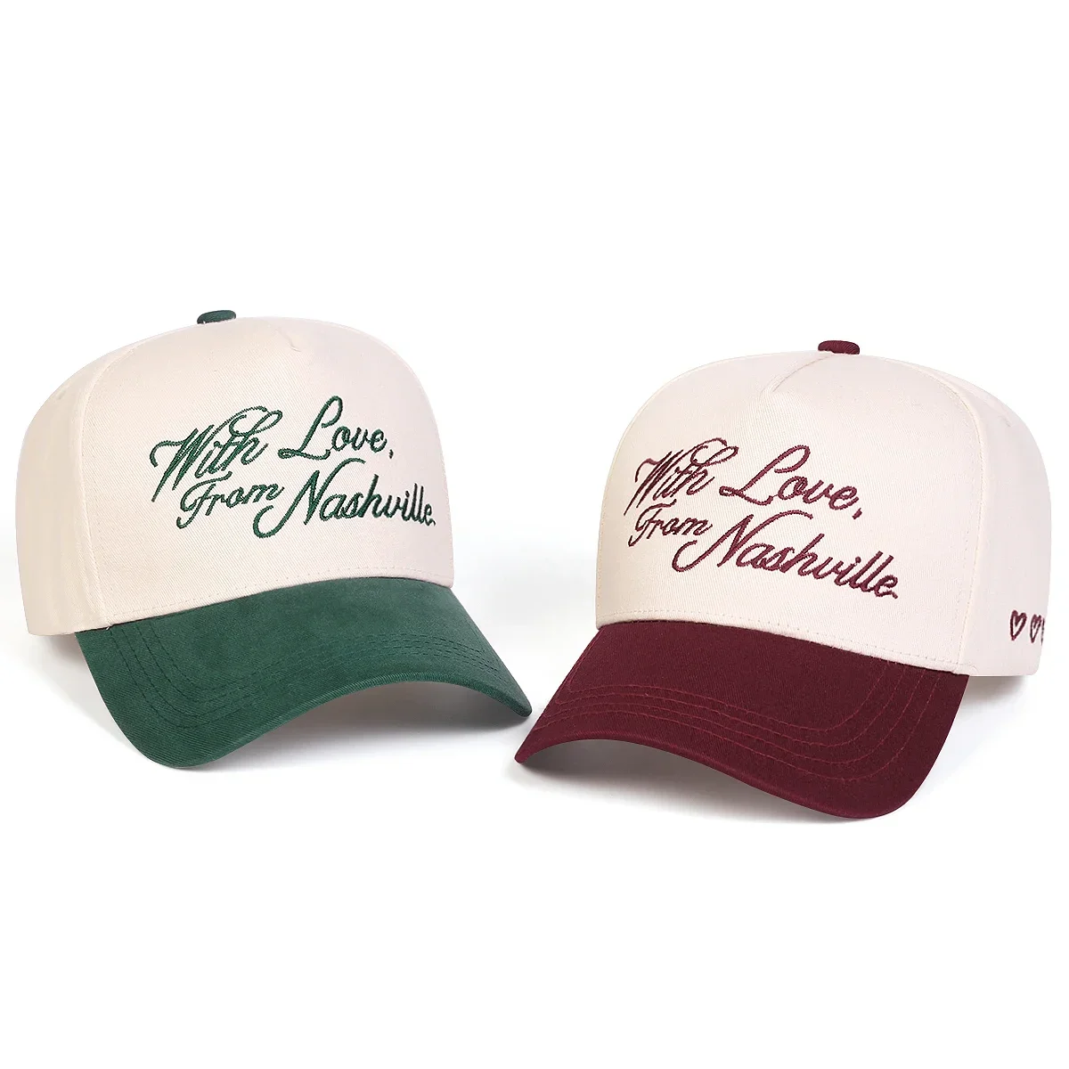 Unisex Baseballkappen mit „WITH LOVE“-Buchstabenstickerei, Frühling und Herbst, für den Außenbereich, verstellbare Freizeithüte, Sonnenschutzhut, Sportkappe