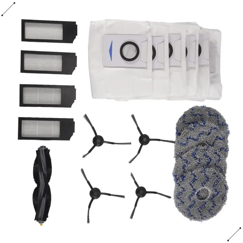 Accessories For Ecovacs X1 Omni Turbo Vacuum Robot Spare Parts Main Brush Roller Side Brush Filter Mop Pads Dust Bag