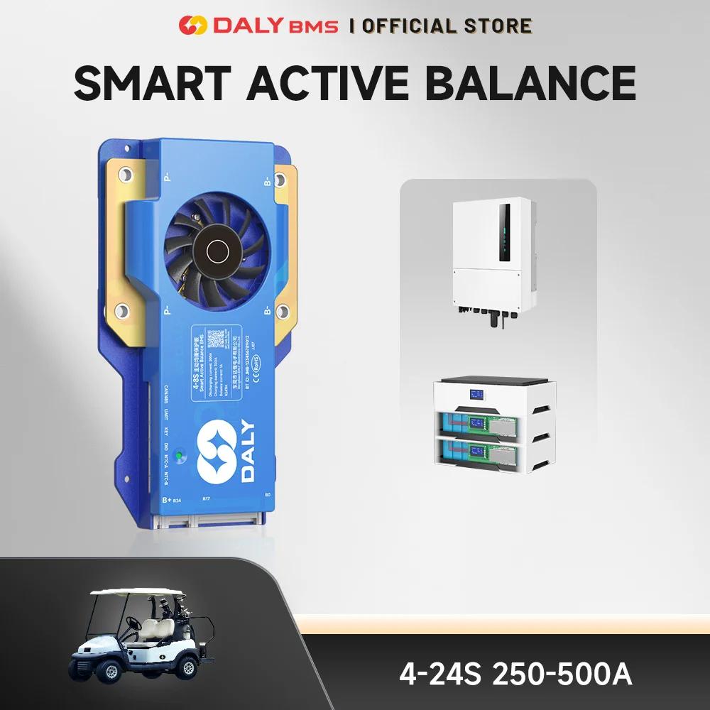DALYBMS 250A 300A 400A 500A DALY Bms Smart BMS 4S 12V 8S 24V 1A Active Balance bms for lifepo4 lithium ion battery RS485 CAN image 2