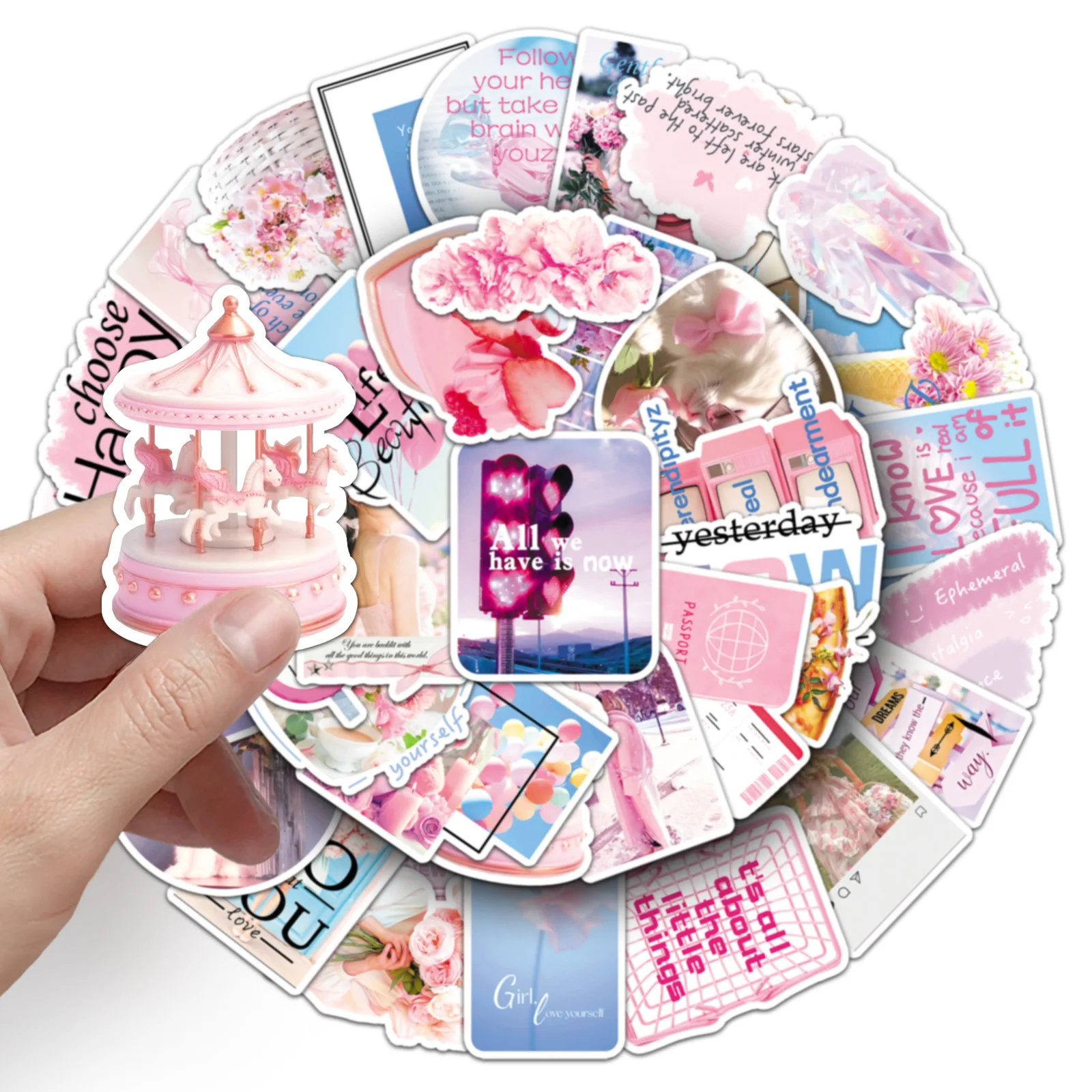 10/50 pçs rosa encontro ins estilo graffiti adesivos engraçado criativo dos desenhos animados decalque diy bagagem telefone guitarra copo clássico criança brinquedos