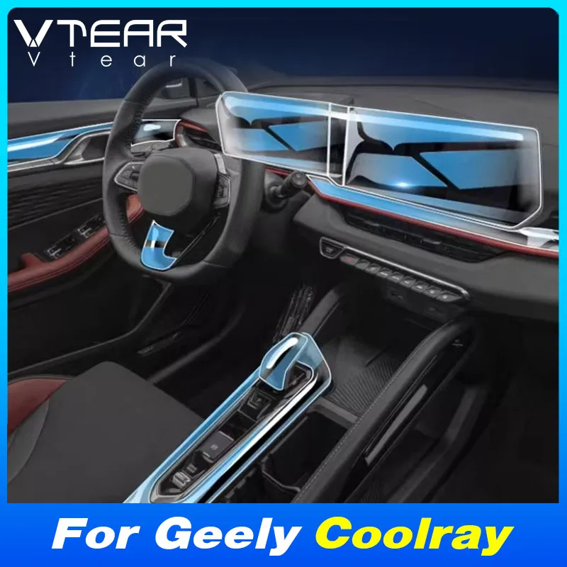 

Vtear Car Center Console TPU Stickers Decoration Inner Dashboard Film Accessories Interior Parts For New Geely Coolray 2024