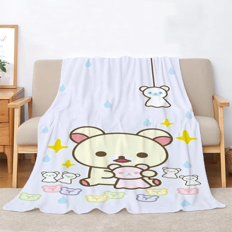 

Fluffy Soft Blankets for Decorative Sofa Blanket Rilakkuma Bedroom Decoration Bedspread on the Bed Throw Luxury Custom Anime Nap