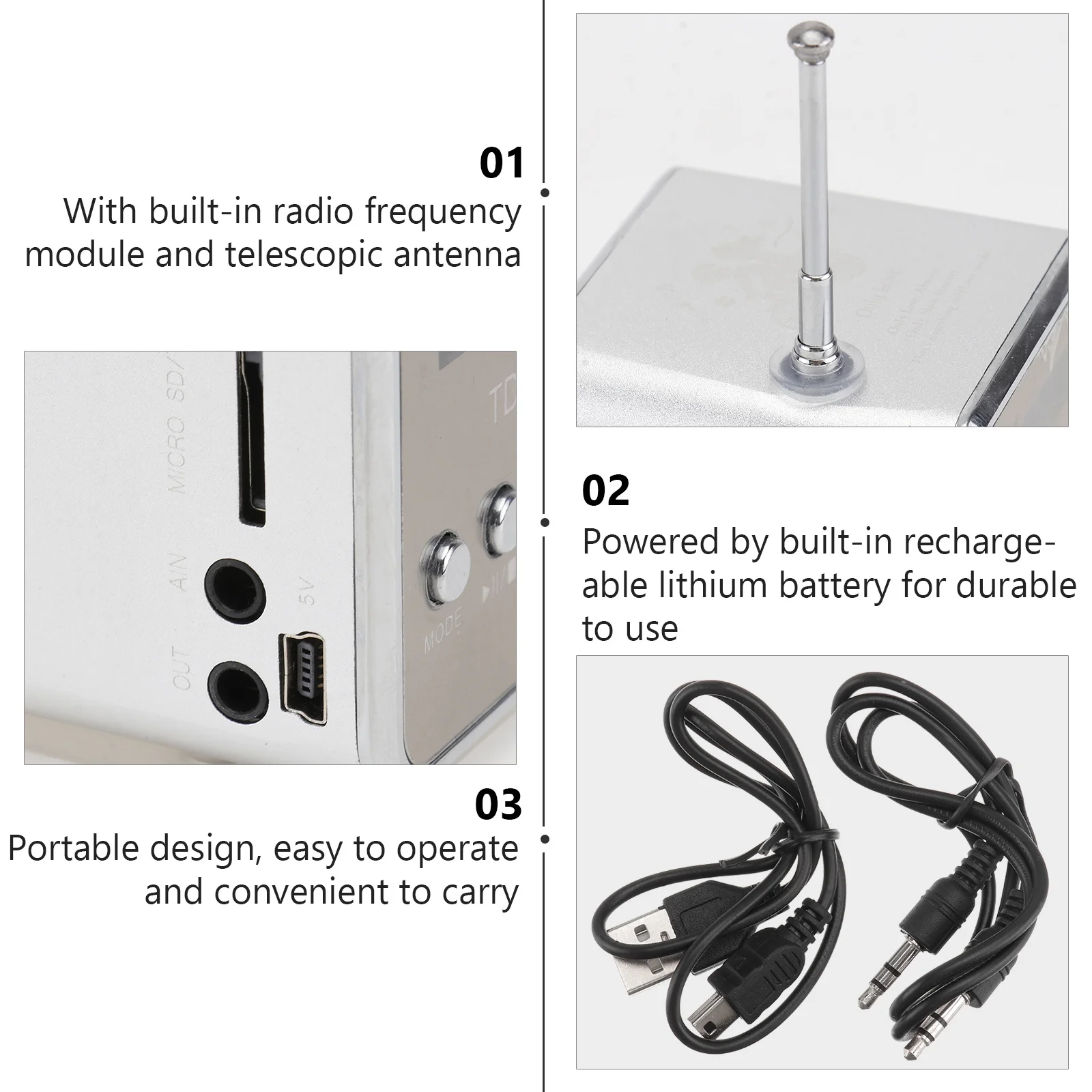 

Mini Digital Portable Music Mp3 Mp4 Player Micro USB Disk Speaker Fm Radio Black Portable Mini Digital Speaker Amplifier