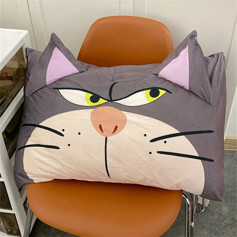 Disney Lucifer Cat federa Lovely Lucifer Cat peluche fodera per cuscino Cute Anime Grey Cat federa letto decorazioni per la casa regali ragazza