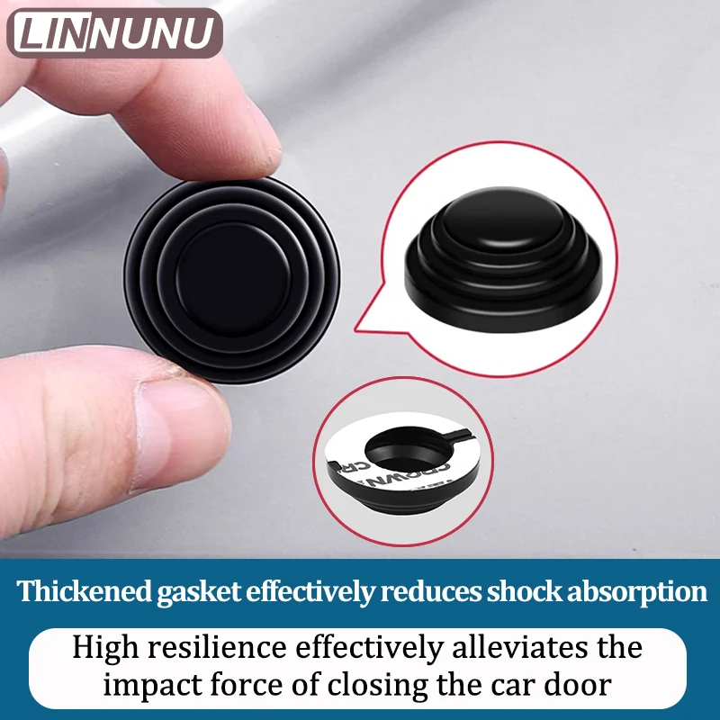 ﻿ LINNUNU Car Door Shock Absorber Pads Buffer Bumper Anti-collision Shock Absorbing Gasket For Leapmotor C10 Sound Insulation