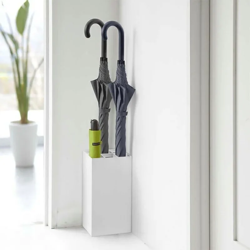 

Металлические однотонные подставки для зонтов, продолгоценные напольные передвижные подставки для зонтов, креативные современные простые товары для дома