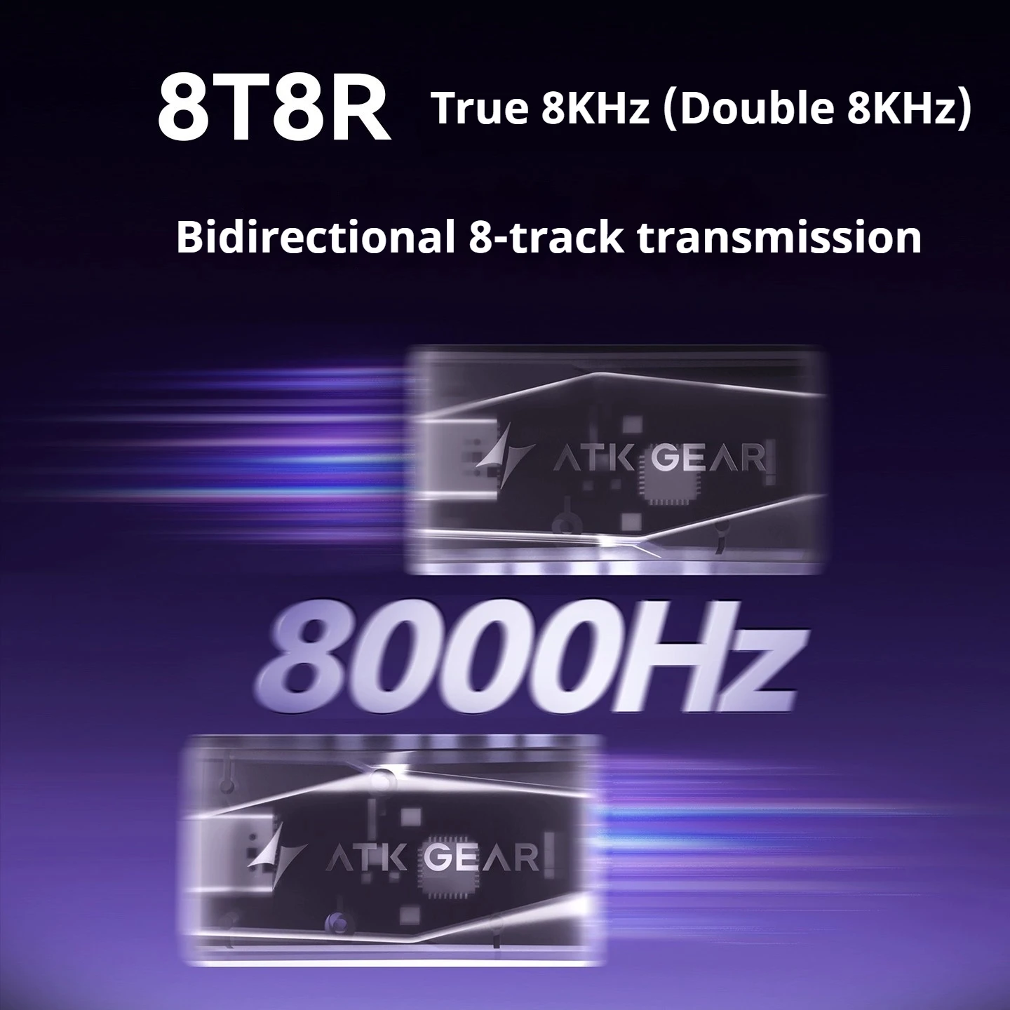 ATK Blazing Sky U2V2 2.4G ماوس لاسلكي خفيف الوزن بيئة العمل 8000 هرتز فائق الأداء للألعاب الرياضية الإلكترونية مكتب الأعمال ماوس