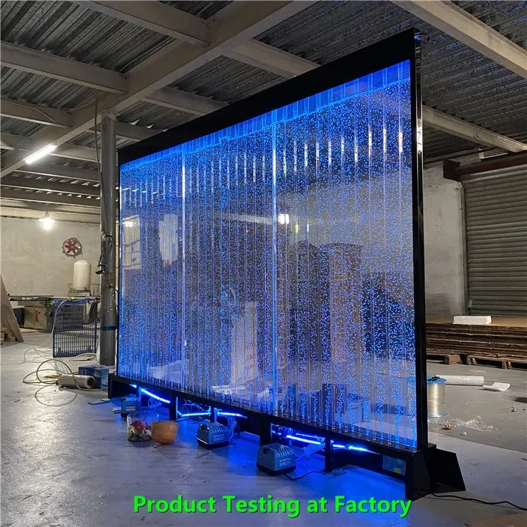 New design wall mounted water dance bubble wall decorative lighting indoor artificial waterfall fountain