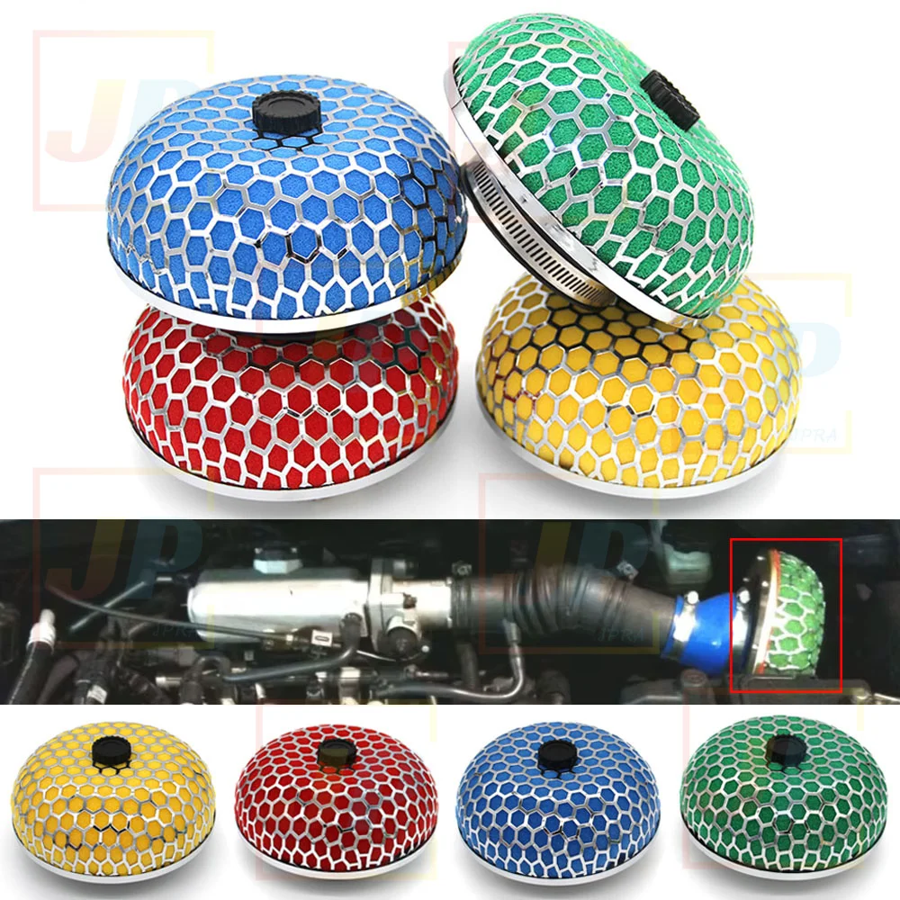 76MM Universal High Flow Car Air Filters JDM HKS Sponge Mushroom Head Car Cold Air Intake Filter Kit Air Intake Accessories