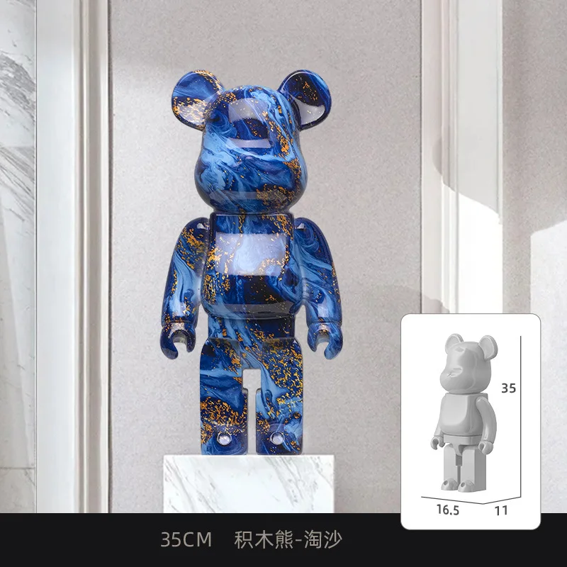 Aesthetic Bear Figure Ceramics Violent Bear Statue Animal Figurine Sculpture Decor Luxury Livingroom Decoration Desk Accessories