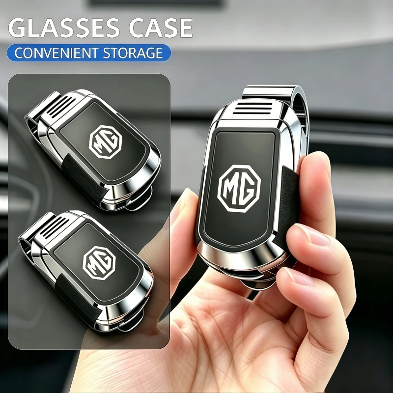 Car Sun Visor Sunglasses Holder Clip Auto Eyeglasses Storage Bracket Glasses Clip For MG ZS MG4 EV MG HS MG3 MG5 EV Marvel R