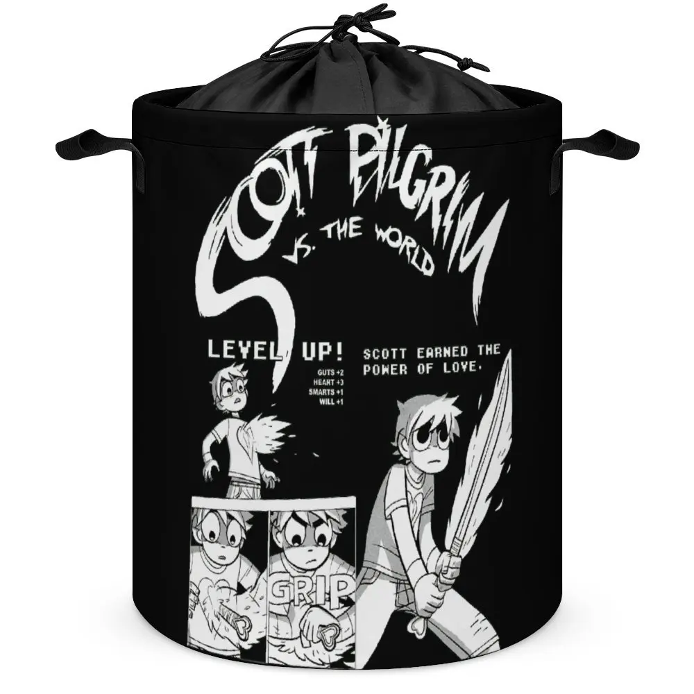 Scott Pilgrim Vs The World Essential for Storage Tank Laundry Basket Dust Proof Staying Books And Great to The Touch Portable Cu