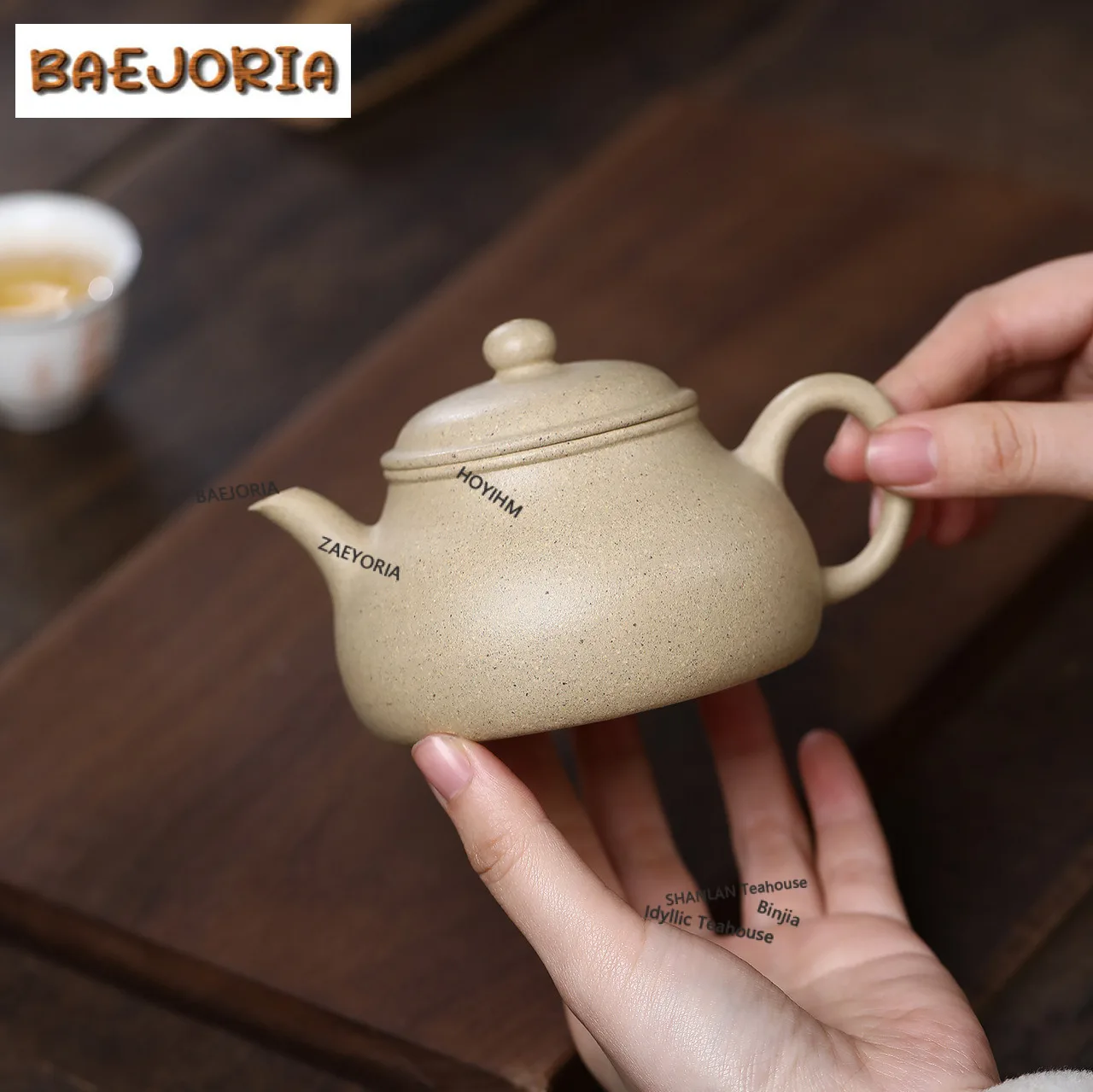 190ml Retro Yixing Purple Clay Teapots Handmade Shadow Pot Raw Ore Benshan Green Mud Tea Soaking Kettle Zisha Tea Set Craft - view 3