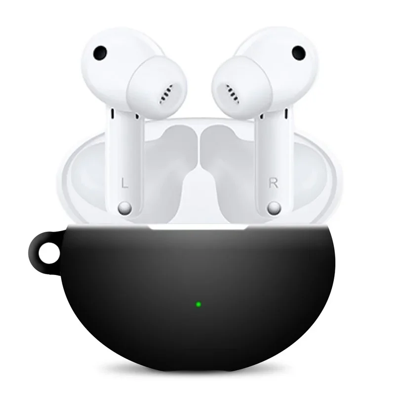 Capa de silicone macia para Huawei FreeBuds 4i, Headset Shell Protetor, Capa Anti-Perdida Earbuds com Gancho, FreeBuds 4i