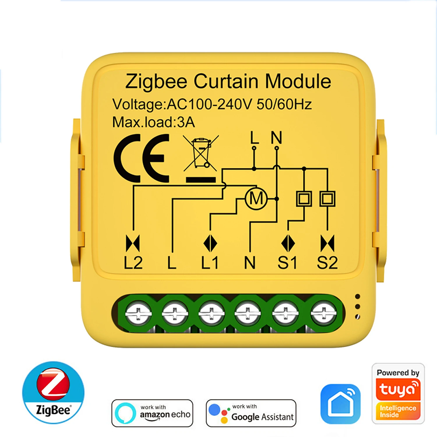 

Tuya WIFI Intelligent Curtain Module Switch Electric Curtain Control Switch APP Remote Controls Compatible with Alexa and Google