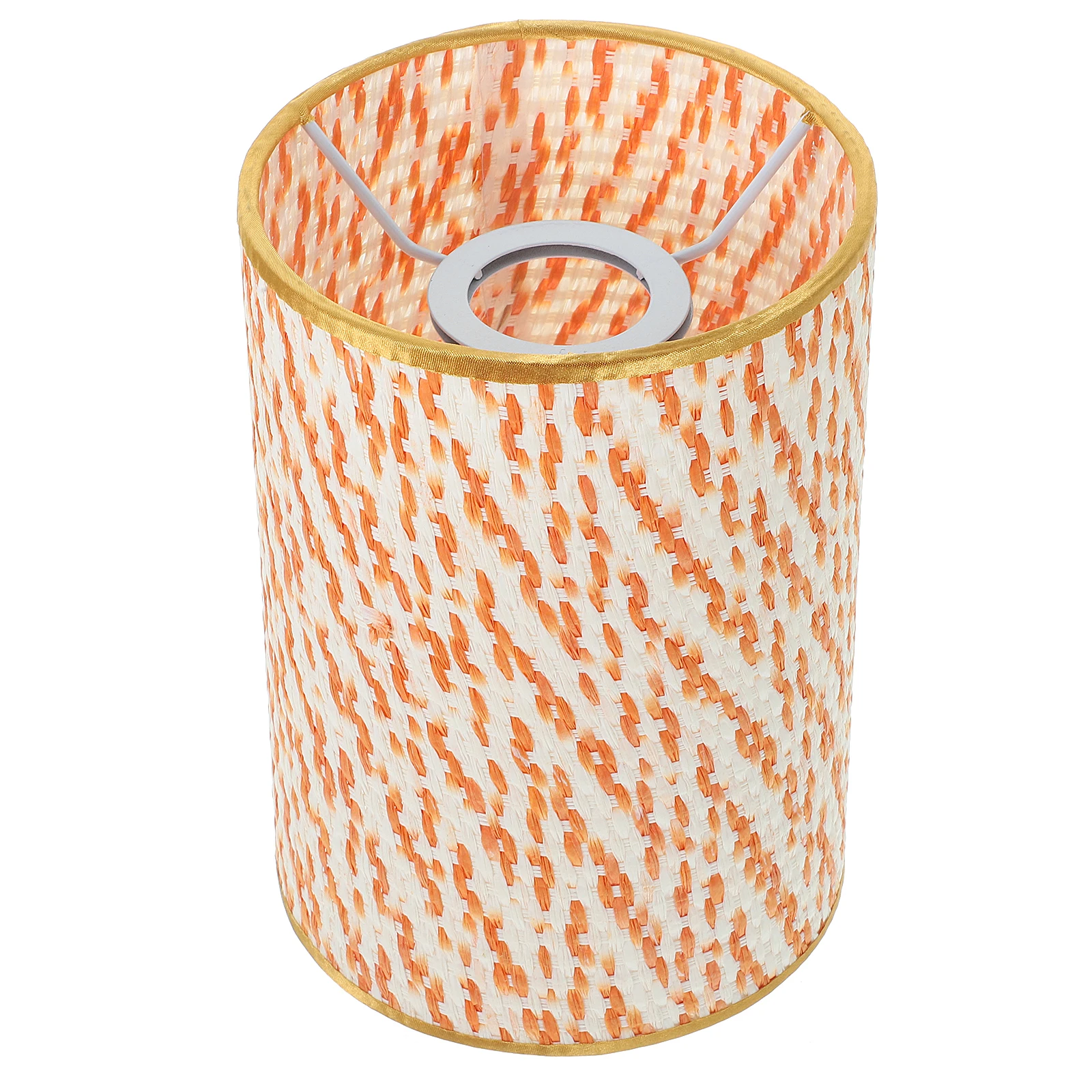 

Colorful Woven Lamp Shades Modern Long PVC Fabric Bedroom Shell Drum Barrel Table Floor Lamps Cover Replacement