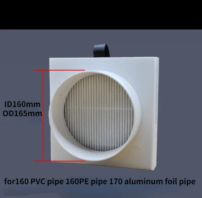 duct air filter inline ducting box ventilation for PVC pipe PE pipe Aluminum foil tube Inlet pre filter Deworming and Deashing