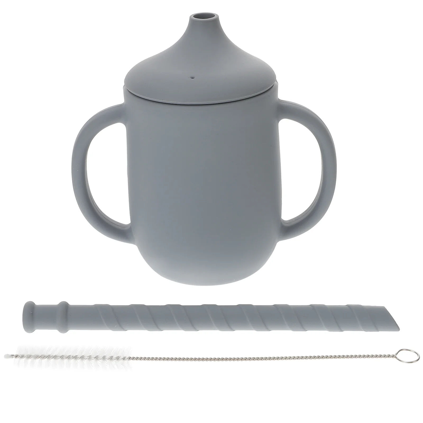 كوب سيبي للأطفال، كوب بقشة متين وسهل الإمساك، محمول مانع للتسرب من السيليكون، زجاجة مياه للأطفال الصغار، أكواب من القش للطفل #4