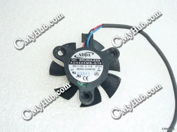 Охлаждающий вентилятор для ADDA AD0405MB-G76 8Y43 DC5V 0,11A 4010 4 см 40 мм 40X40X10 мм 3-контактный охлаждающий вентилятор