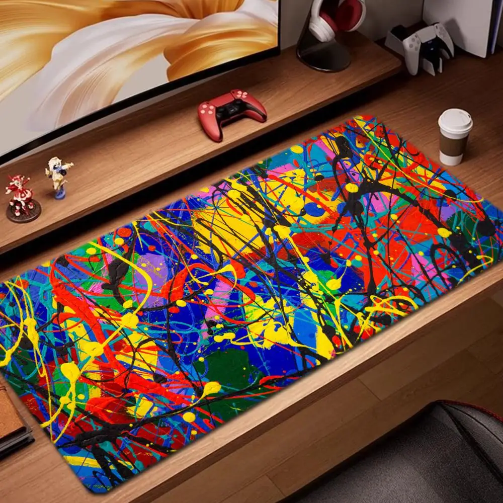 

Graffiti art Mouse Pad Game Accessories keyboard pad XXL large locking edge 900X400 mm table mat Gaming mousepad