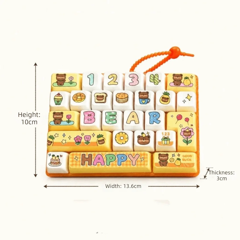 26 Key Decompression Button Creative Style Small Gift Mini Keyboard Pendant Bag Hanging Ornament Cute Design Keyboard Keychain