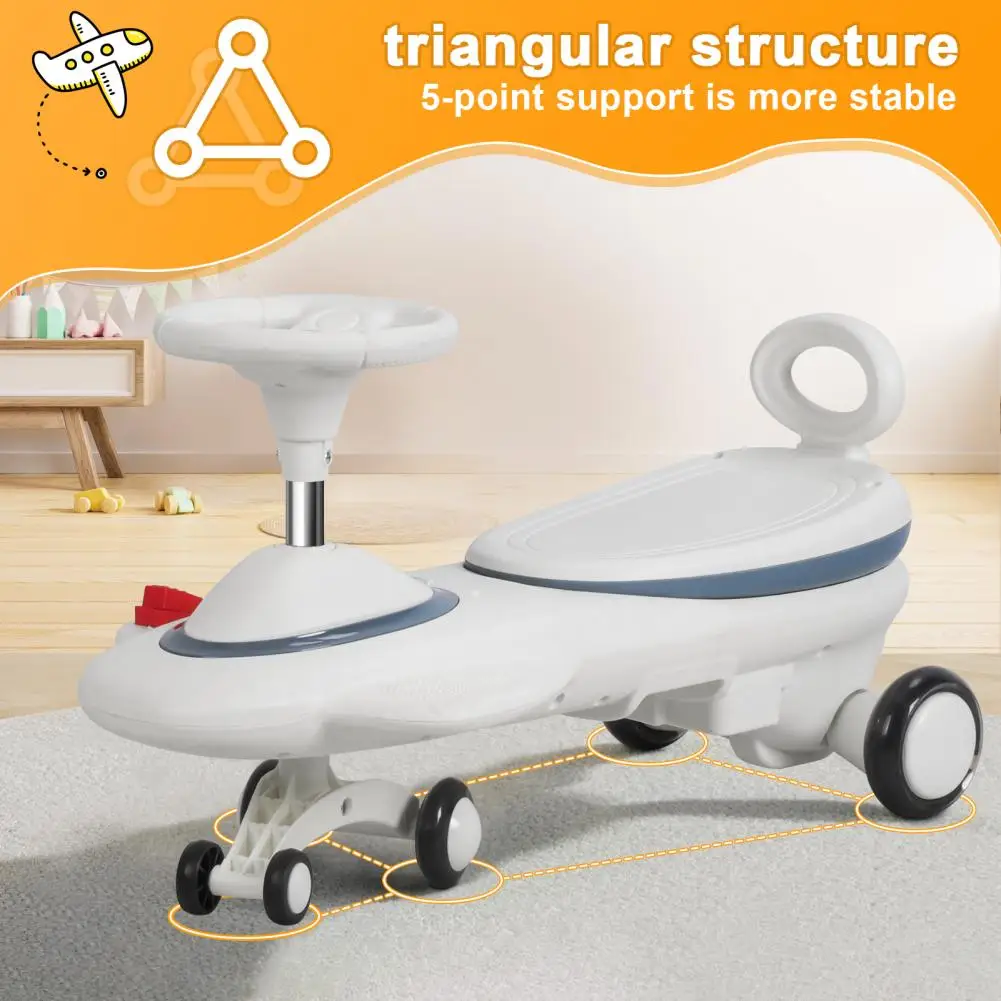 Coche eléctrico Wiggle de 6,7 V con Pedal y música, juguete oscilante 2 en 1, juguete giratorio para niños con luz intermitente, regalo para niños