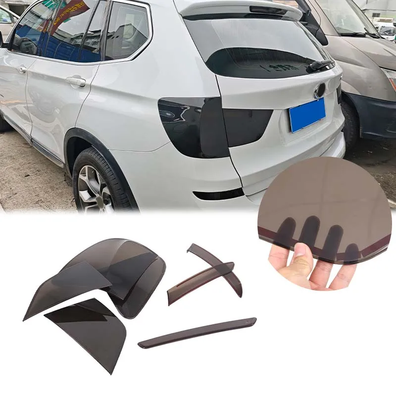 

For 2011-2017 BMW X3 F25 rear taillight protective cover taillight decorative shell car accessories ABS transparent gray
