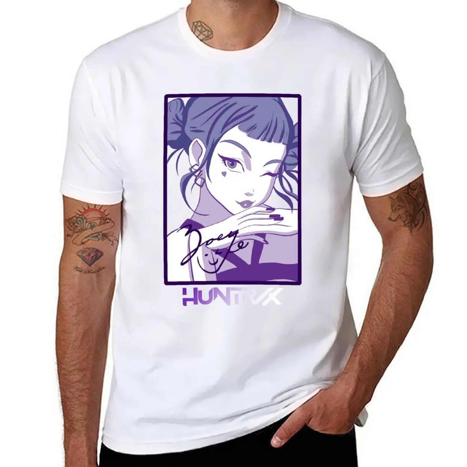 

Zoey Autograph - HUNTRIX - HUNTR/X - Kpop Demon Hunters T-Shirt cotton tshirt 100% t shirts for man cotton T-Shirt