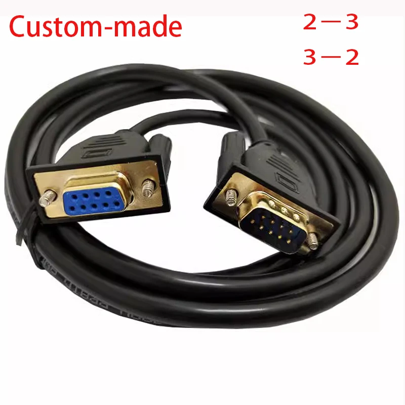 All Copper Serial RS232 9-Pin Male To Male  Female DB9 9-Pin PC Converter Extension Wire Cable Cord 26AWG Null Industrial