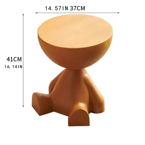 1pc bear shaped plastic multifunctional bedside table, easy to assemble, suitable for living room and bedroom storage - Image 6