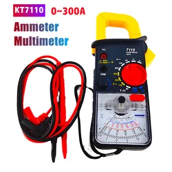 KT7110 High Precision Automatic Pointer Type Clamp Meter 0~300A Mechanical Ammeter Measuring Voltage Clamp Type Multimeter