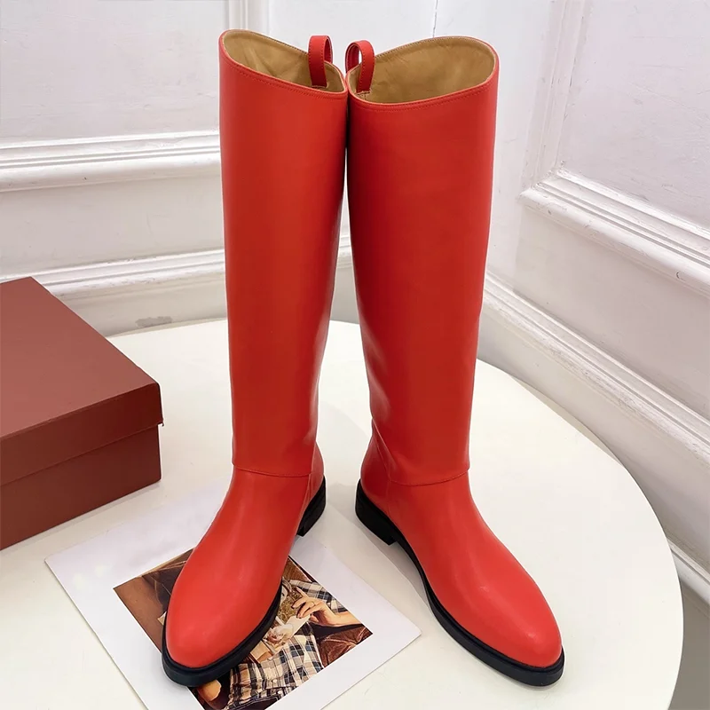 

High quality autumn-winter new product - retro and simple women's knight-style long boots made of cowhide Anti-slip sole25100713