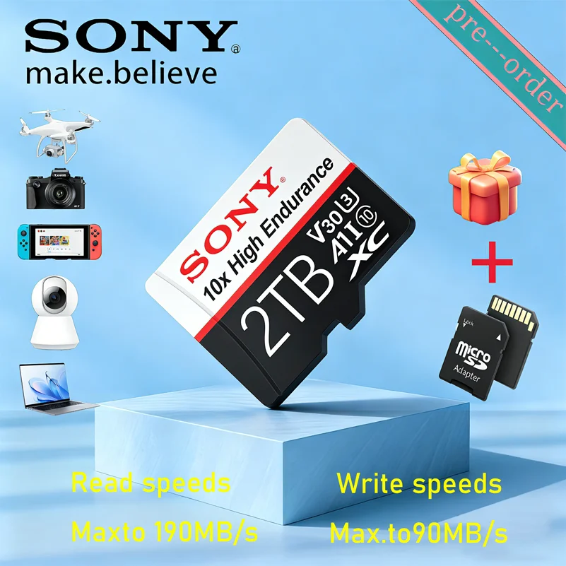 SONY High-Speed V30 Micro SD Card Mass Capacity Storage Solution 256GB 512GB 1TB for Smartphone PC Laptop