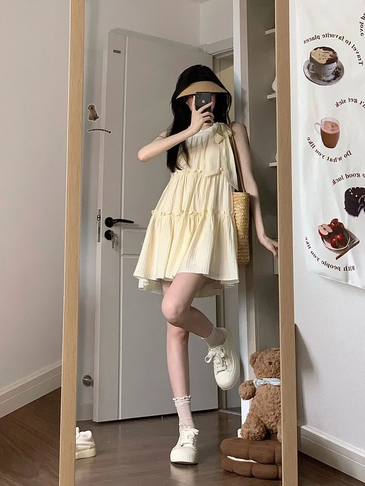 

Летняя женская короткая юбка Pure Desire Svel Nelace Princ Doll с завышенной талией, А-силуэт, корейский стиль, для повседневной носки