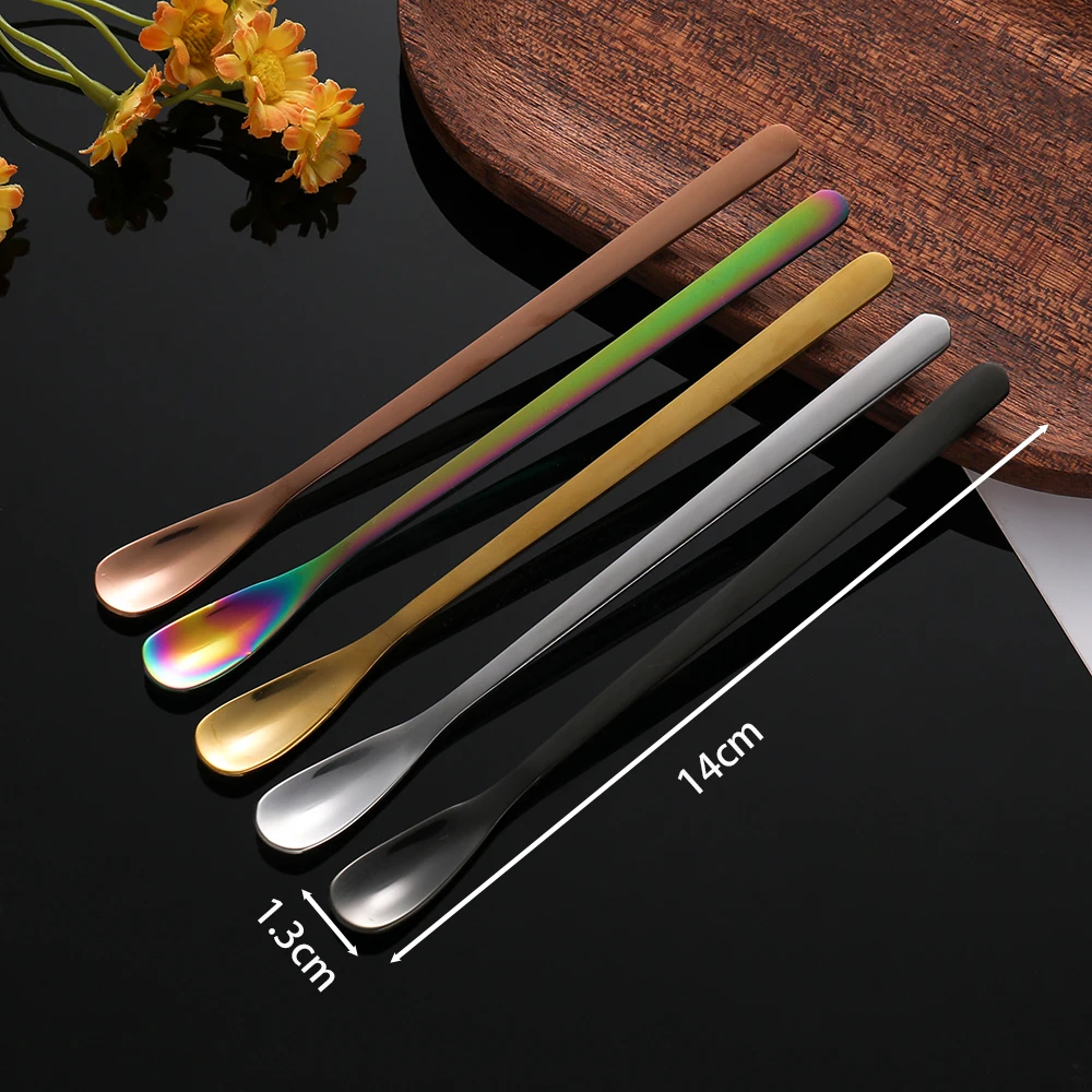 2pcs Stainless Steel Craft Spoon for Extracting Craft Mica Powder Pigment Sequin DIY Resin Casting Molds Jewelry Casting Tools
