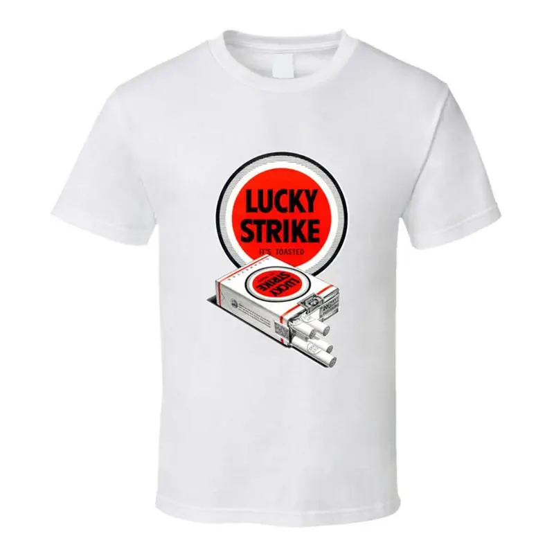 Lucky Strike, T-shirt, Strikes, Cigarettes, Tobacco, Smokes, Smoker, Pack, Retro