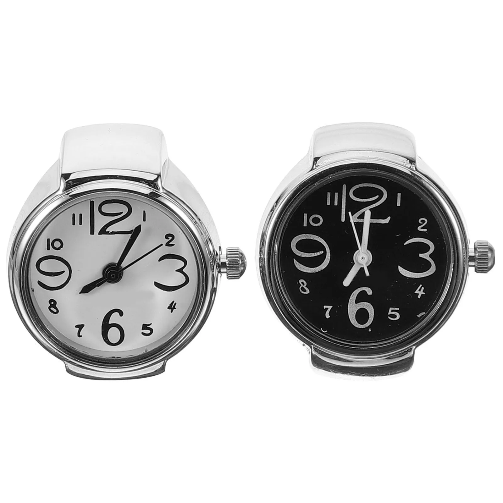 2 uds pareja anillo relojes reloj de dedo Digital elegante Mini relojes accesorios casuales para Mujeres Hombres anillo joyería