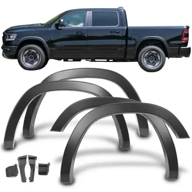 19+ Hot sales pickup accessories PP car fender flares for dodge ram 1500